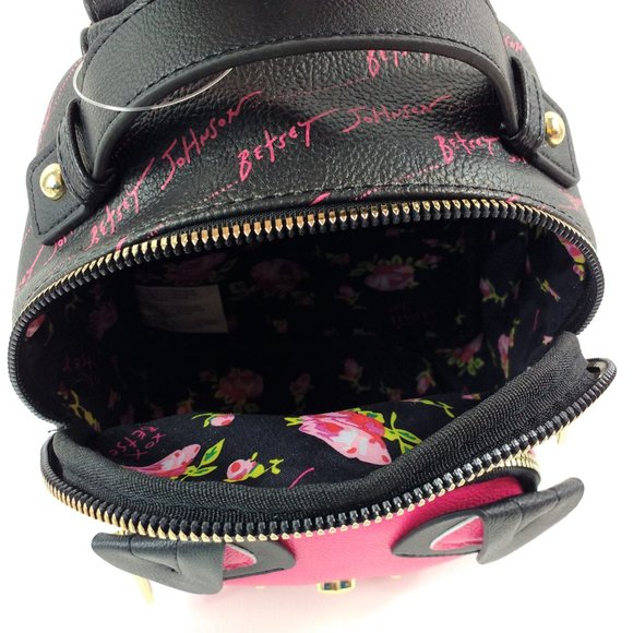 Betsey Johnson Dog Pink Mini Backpack - Picture 7 of 9